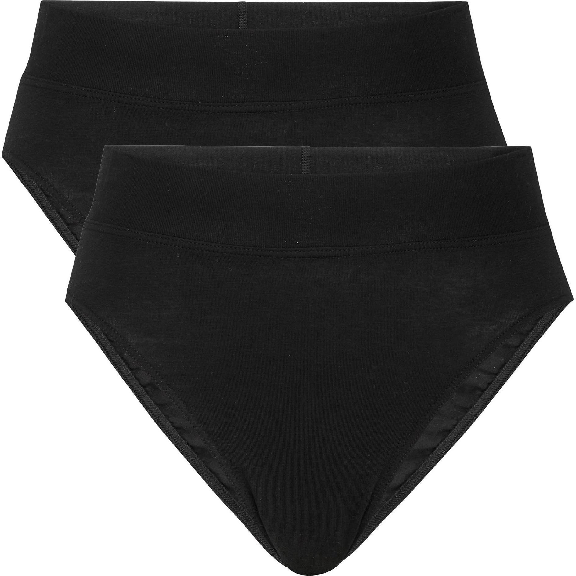 Calida, Damen, Unterhosen, Elastic High Waist, Schwarz, (36, 37, 38, 2er Pack)