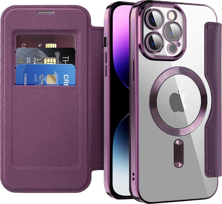 Actual product image Techsuit - SmartMag Book Case - iPhone 14 Pro Max - Purple (Apple iPhone 14 Pro Max)