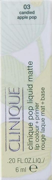 Actual product image Clinique Pop Liquid™ Matte Lip Colour + Primer (03 Candied Apple)