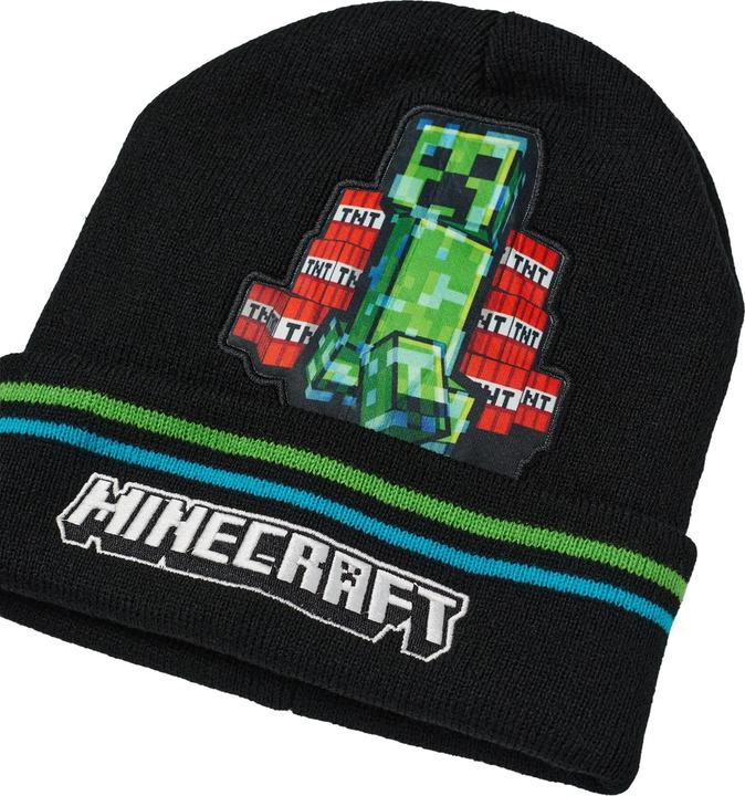 Image du produit Minecraft - Ensemble bonnet et gants motif Creeper - Garçon (Taille unique)