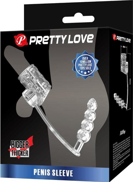 Productafbeelding Pretty Love - Penishülle mit Analplug, transparent