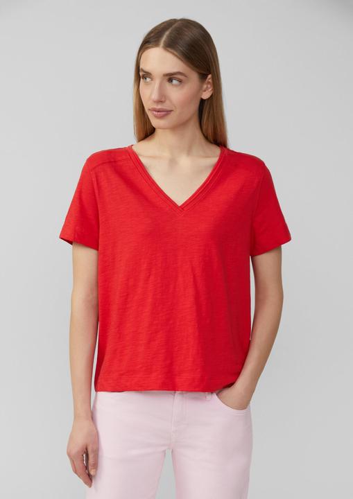 Produktbild S.Oliver T-Shirt T-Shirt aus Flammgarn mit V-Ausschnitt (38)