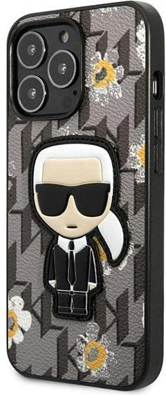 Produktbild Karl Lagerfeld KLHCP13XPMNFIK1 iPhone 13 Pro Max 6,7" szary/grey Flower Ikonik Karl (Apple iPhone 13 Pro Max)