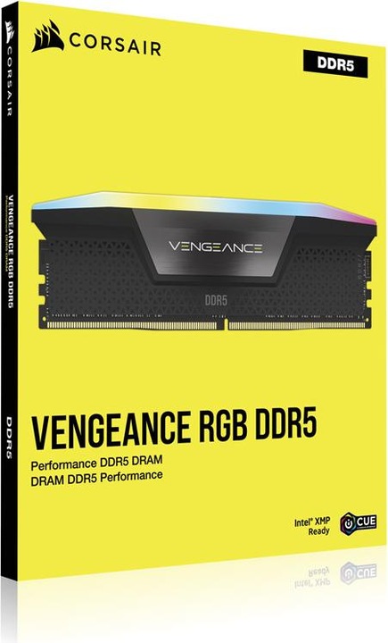 Productafbeelding Corsair Vengeance RGB (2 x 32GB, 6400 MHz, DDR5 RAM, DIMM 288 pin)