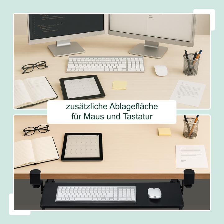 Produktbild Relaxdays Ausziehbare Tastaturablage zum Klemmen