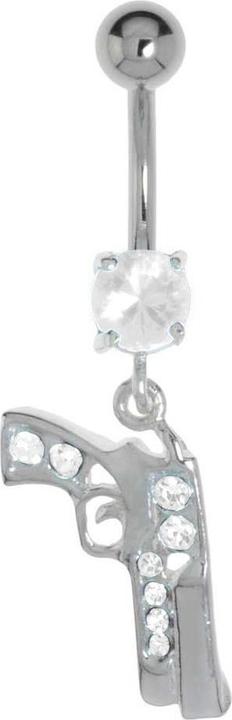 Immagine prodotto Bijouteria Piercing ventre (Argento 925, Vetro (di orologio), Acciaio chirurgico 316L)