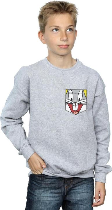 Immagine prodotto Looney Tunes Bugs Bunny Face Faux Pocket Felpa Ragazzi (128)