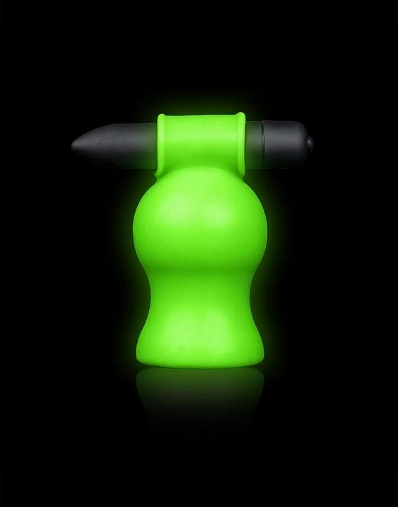 Actual product image Ouch! Vibrating Head Masturbator - Glow in the Dark