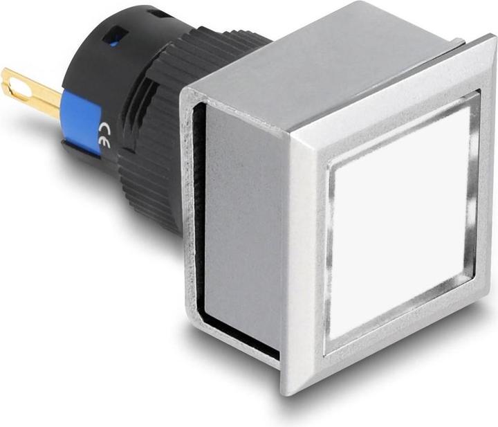 Delock 16 mm Kunststoff Signallampe weiss / Lötversion / vier