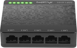 Produktbild Lanberg DSP1-0105 Netzwerk-Switch Unmanaged Fast Ethernet (10/100) Schwarz (5 Ports)