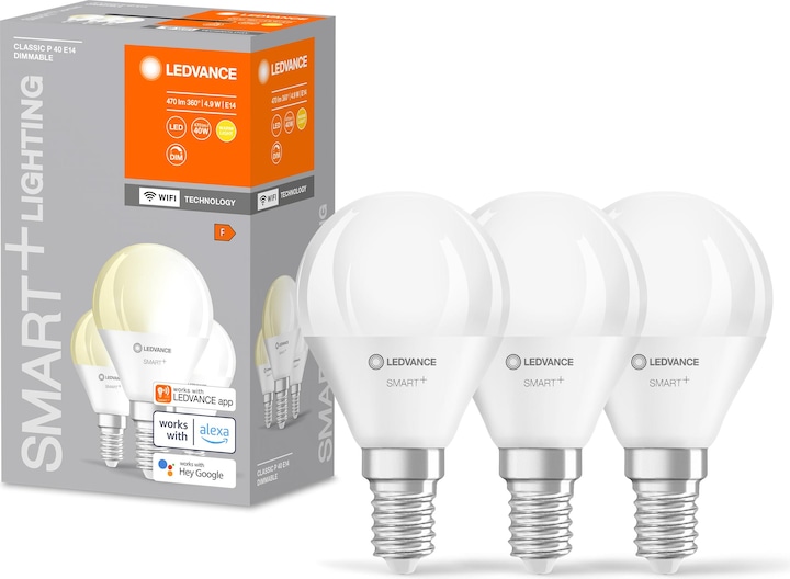Produktbild Ledvance Smart+ Mini (E14, 4.90 W, 470 lm, 3 x, F)