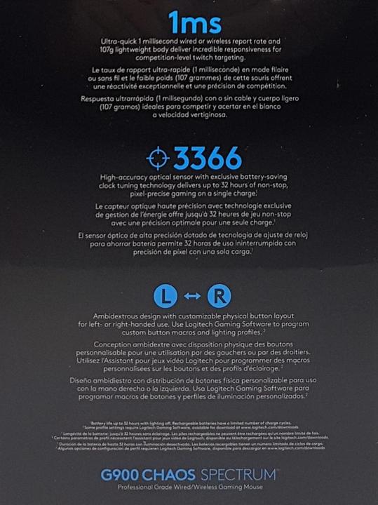 Produktbild Logitech G G900 Chaos Spectrum (Kabelgebunden, Kabellos)