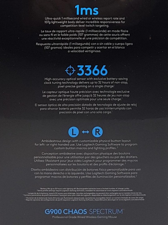 Produktbild Logitech G G900 Chaos Spectrum (Kabelgebunden, Kabellos)