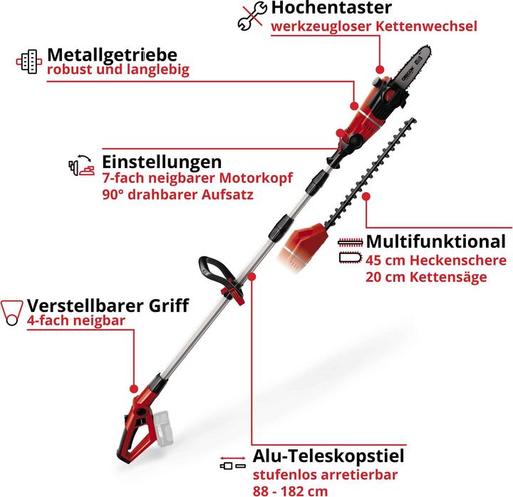 Productafbeelding Einhell GE-HC18Li T Solo Power X Change (Oplaadbare batterij)