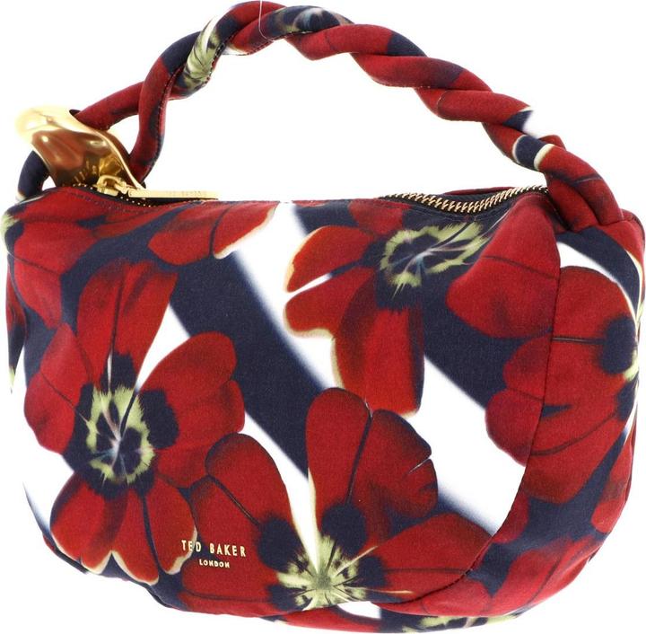 Actual product image Ted Baker Isli Satin Statement Hardware Printed Hobo Ba