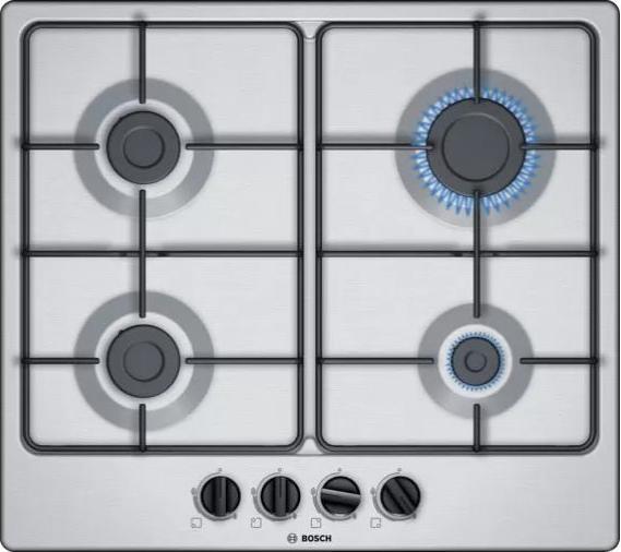 Image du produit Bosch Hausgeräte Bosch Series 4 PGP6B5B85 Acier inoxydable encastré 58 cm Gaz 4 Cuisinière(s)