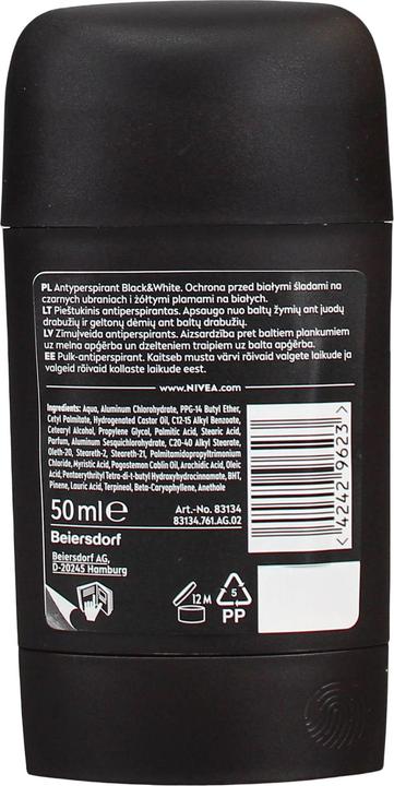 Produktbild NIVEA Menack & White Invisible Original Antiperspirant Stick 50Ml (Stick)