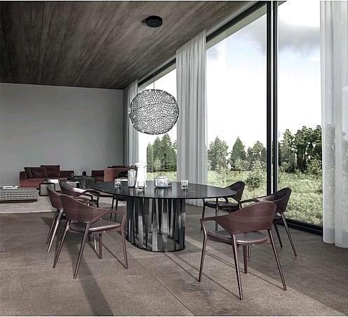 Actual product image Fabas Luce LED pendant light SUMTER, IP20, round, 18W 3000K 1780lm, dimmable in steps, black (1780 lm)