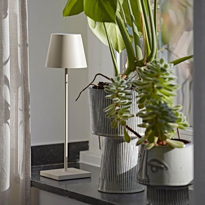 Actual product image Sigor Rechargeable table lamp Nuindie USB-C 38cm dune beige 2.2W FlexMood 2200K/2700K IP54 Ra85 dimmable (98.50 lm)