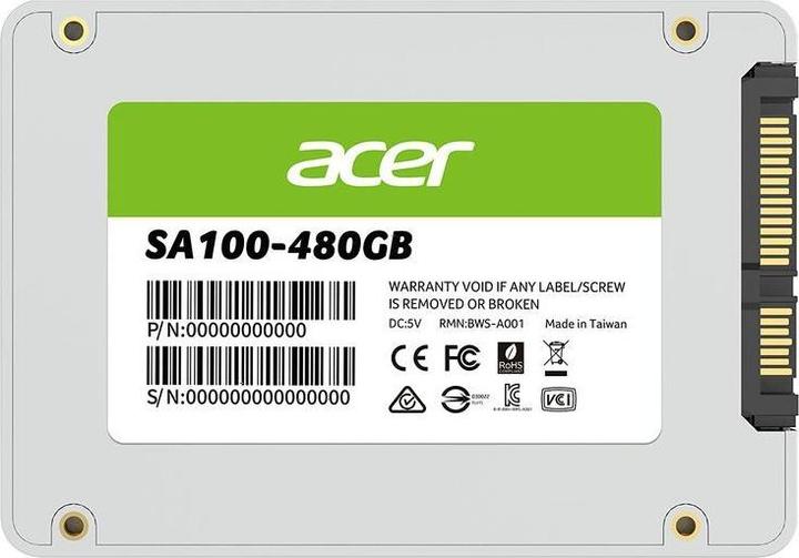 Produktbild Acer SSD SA100 2,5 480GB (480 GB, 2.5")