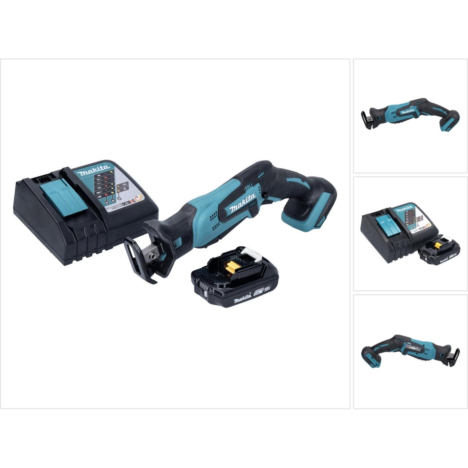 Makita, Säbelsäge, DJR 185 RA1 Akku Recipro Säbelsäge 18 V + 1x Akku 2,0 Ah + Ladegerät