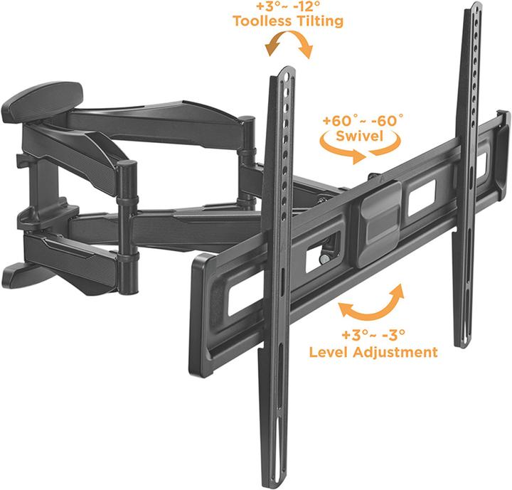Actual product image Value TV wall bracket, flexible, elegant (Wall, 45 kg, 37" - 70")