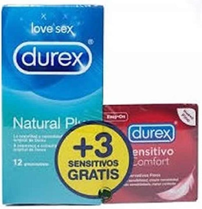Actual product image Durex Prof Natural Plus Pack 12 Units Sensation Pack 3 Units (12 pcs.)