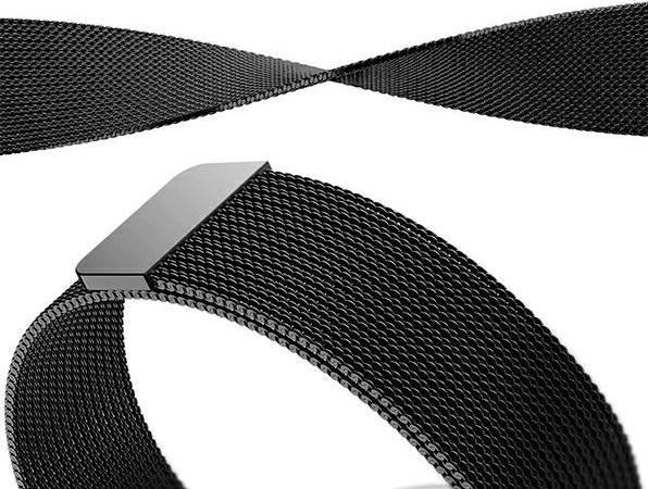 Actual product image pasek Mesh Apple Watch 42mm czarny/black (Stainless steel)