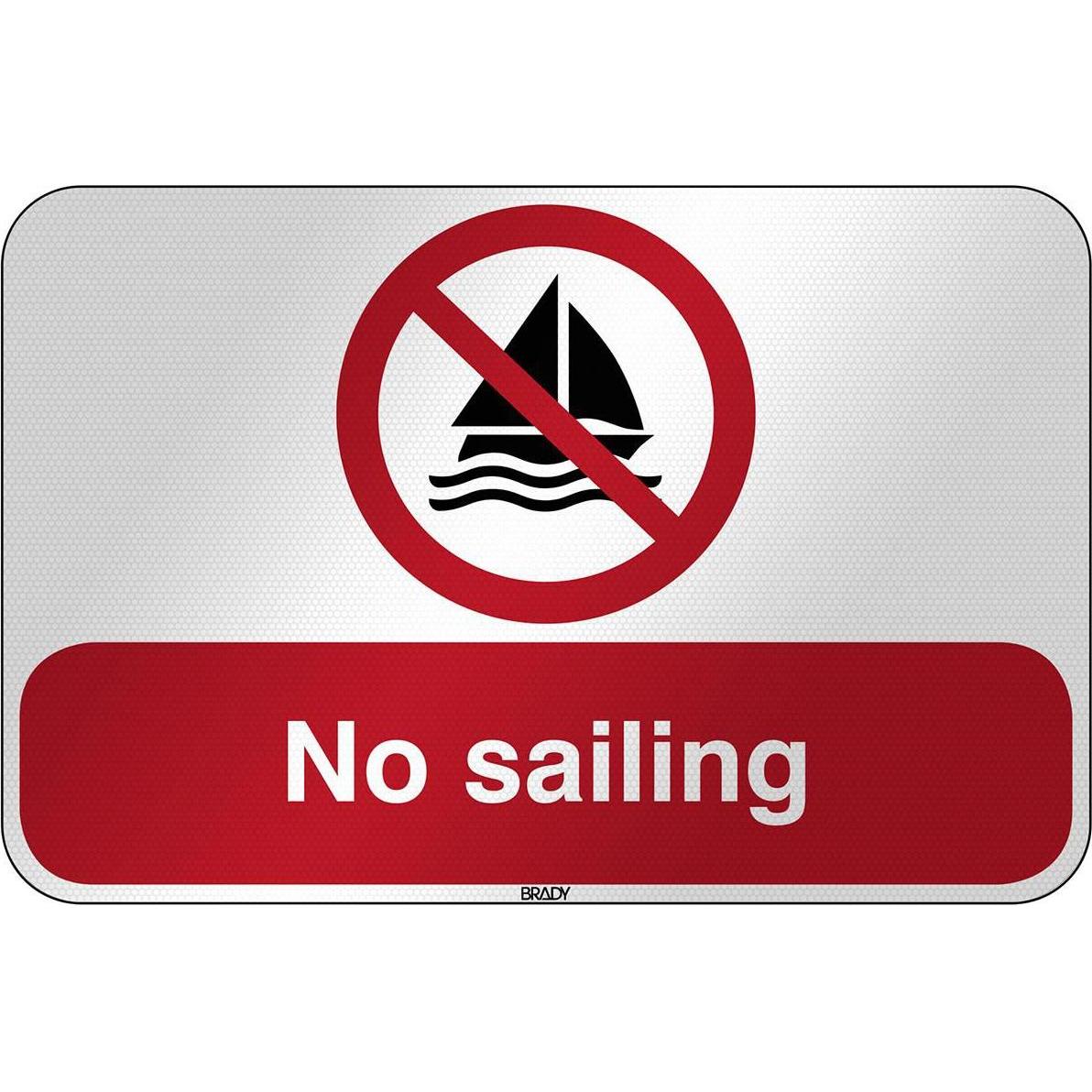 Brady, Sicherheitskennzeichnung, ISO Safety Sign - No sailing