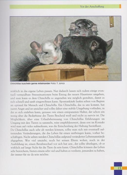 Produktbild Leben mit Chinchillas (Deutsch, Tatjana Jonca, 2011)