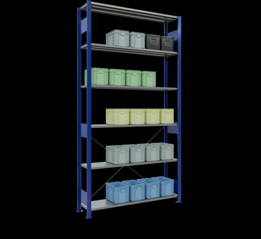Actual product image Schulte Lagertechnik MULTIplus150 basic racking system with cross braces