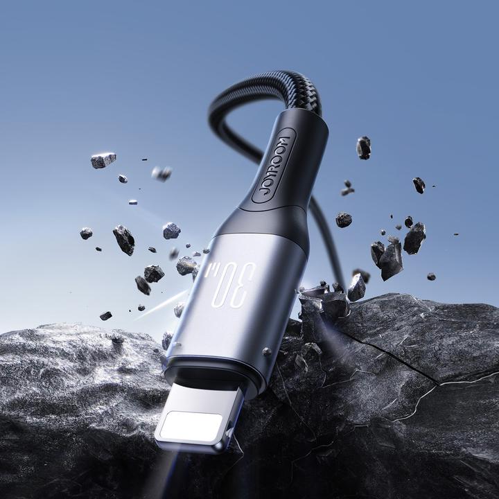 Produktbild Joyroom Flash Series Fast Charging USB-C to Lightning Cable 30W, 2m - Black (2 m, USB 3.2 Gen 1, 30 W)