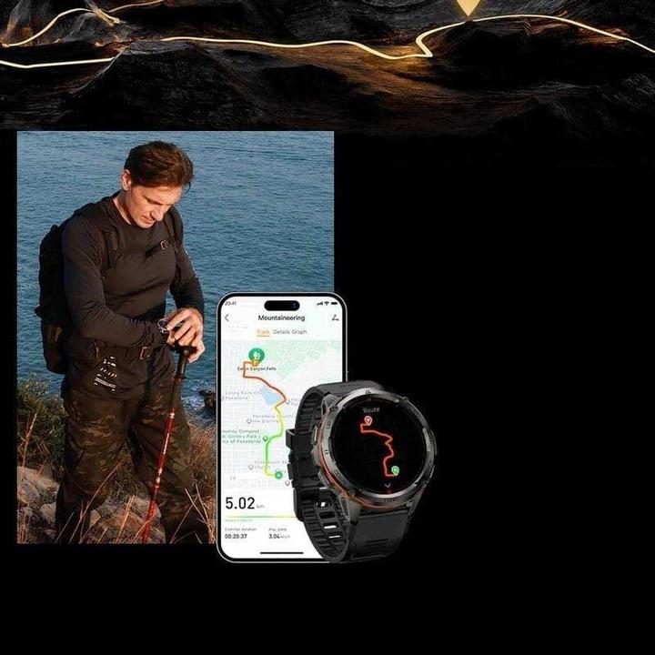 Produktbild Kospet 14000018000 Smart Watch T3 Ultra 14 inch amoled GPS 170 moduri sport waterproof Black