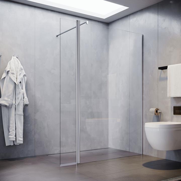 Produktbild SONNI Duschkabine duschwand 195 cm 80x30x195cm (100 cm, 120 cm, 195 cm)