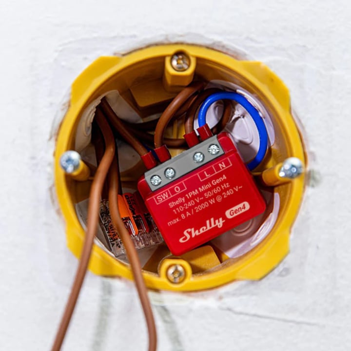 Actual product image Shelly 1PM Mini Gen4 (Switch actuator)