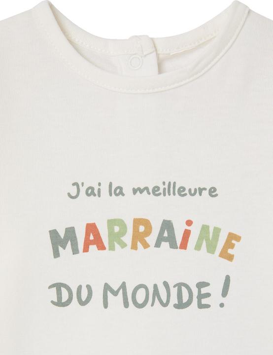 Produktbild Vertbaudet Bio-Kollektion: Baby Shirt mit Druckknöpfen und Message (86)