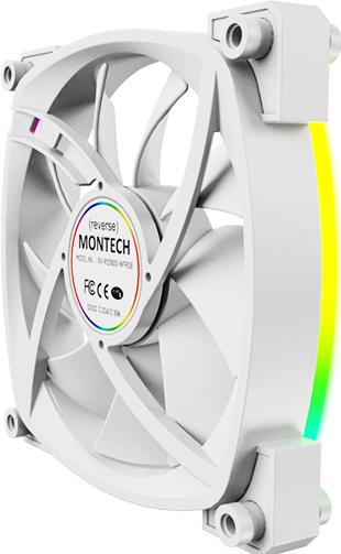 Actual product image Montech RX120 PWM ARGB fan - 120mm, white (120 mm, 1 x)