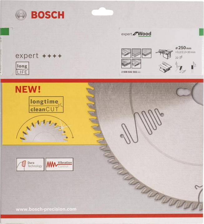 Image du produit Bosch Professional Zubehör Lame de scie circulaire Expert for Wood, 250 x 30 x 3,2 mm, 22