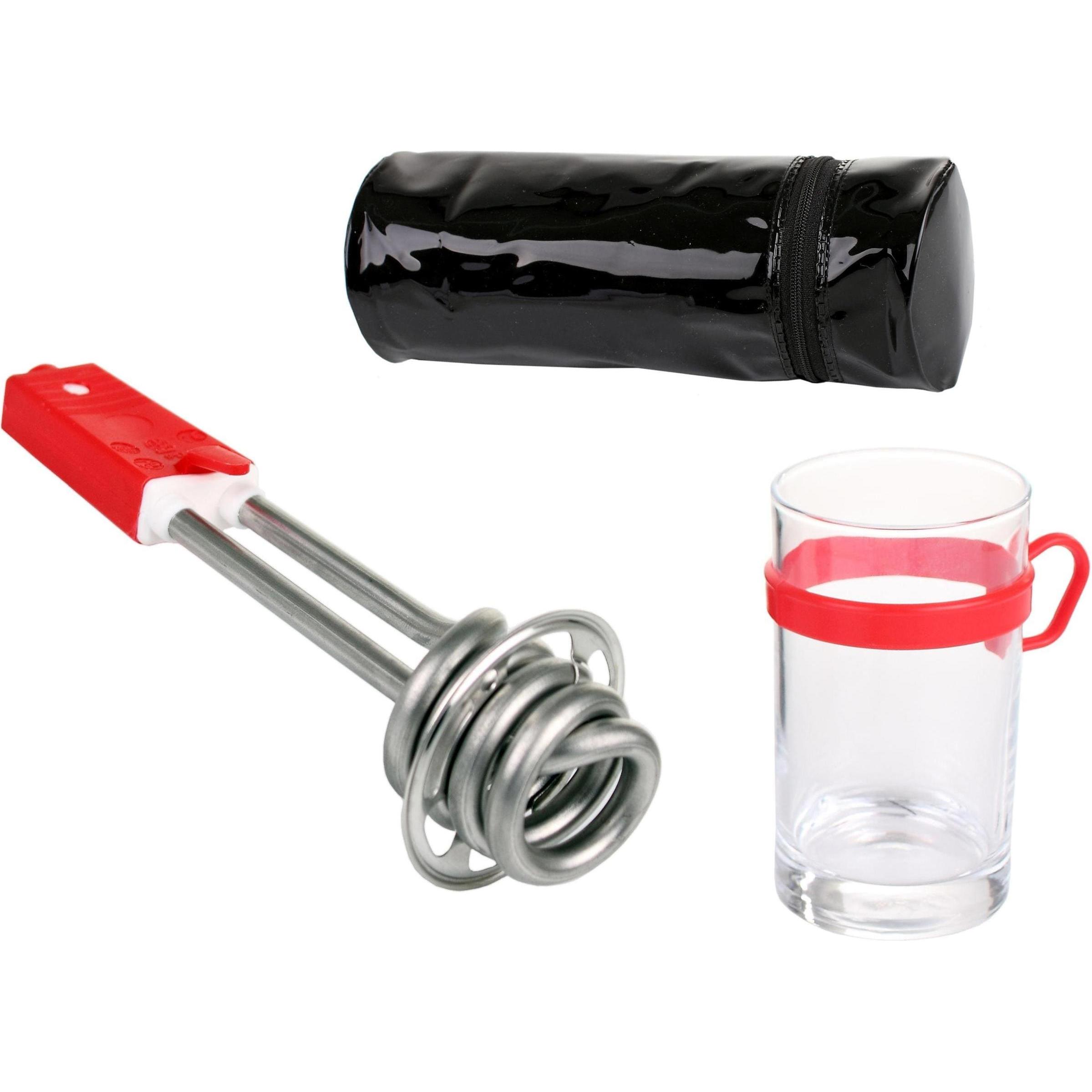 Rommelsbacher Reisetauchsieder RTG 351, Wasserkocher, Rot, Silber