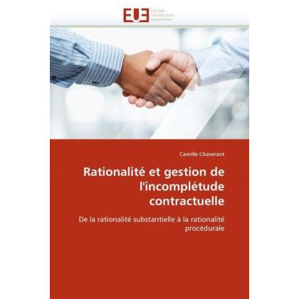 Rationalité et gestion de l'incomplétude contractuelle, Fachbücher