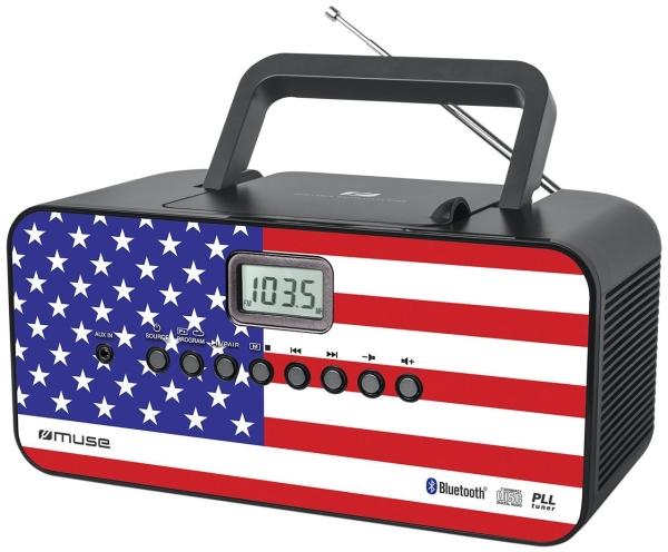 Produktbild Muse M-22BT Schwarz, AUX-Eingang, tragbarer Bluetooth-Radio-CD-Player (AM, FM, MW, Bluetooth)