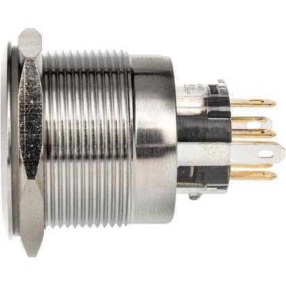 Thumbnail - DimasTech Vandalismusschalter/-taster 25mm, Silverline Ring - RGB, Taster + Schalter, Silber