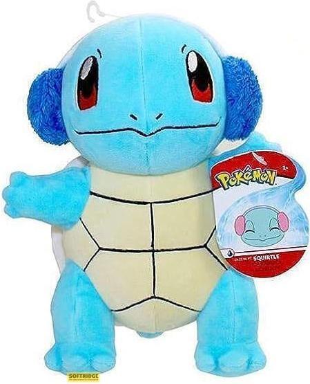 Actual product image Jazwares Pokémon Plush Figure Winter Squirtle with Ear Muffs 20 cm (20 cm)