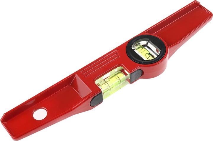 Actual product image RS PRO Spirit level, straight type, 250mm, aluminum frame, 2 bubble/s, ±0.5 mm/m (25 cm)