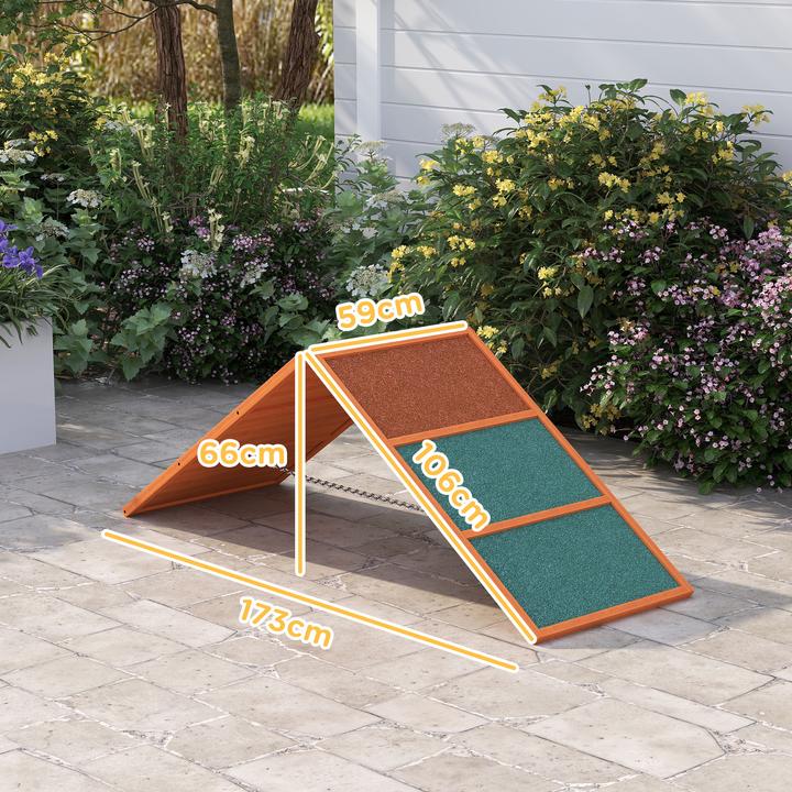 Immagine prodotto PawHut Hunde Agility Steg Tannenholz Orange (Destrezza)