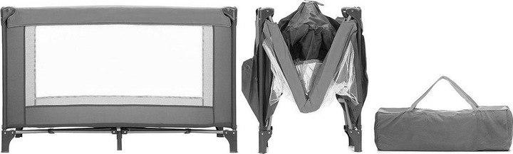 Actual product image TRAVEL BED 120X60 CM GREY