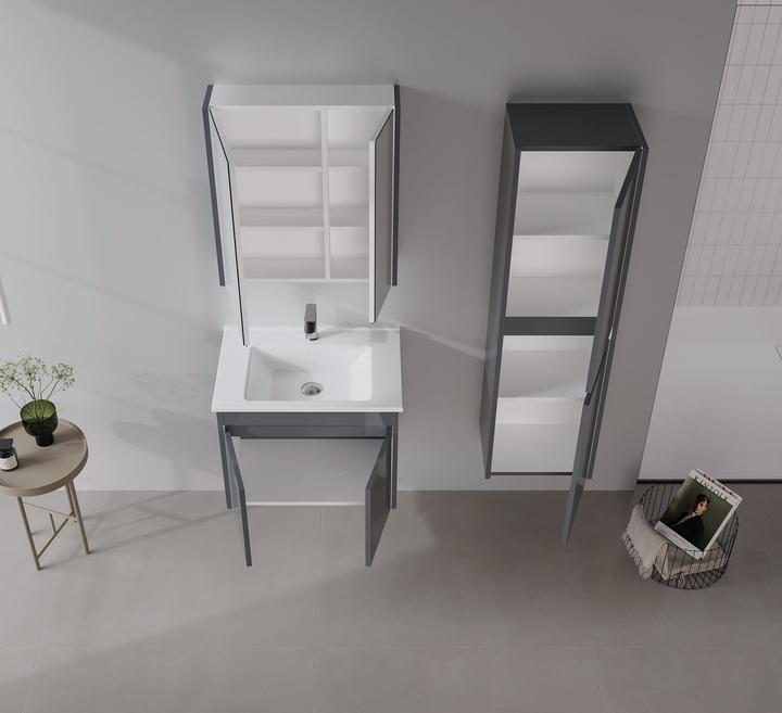 Produktbild Homitis Arno 65 Bathroom Cabinet With Sink & Mirror Set (2 Pieces)