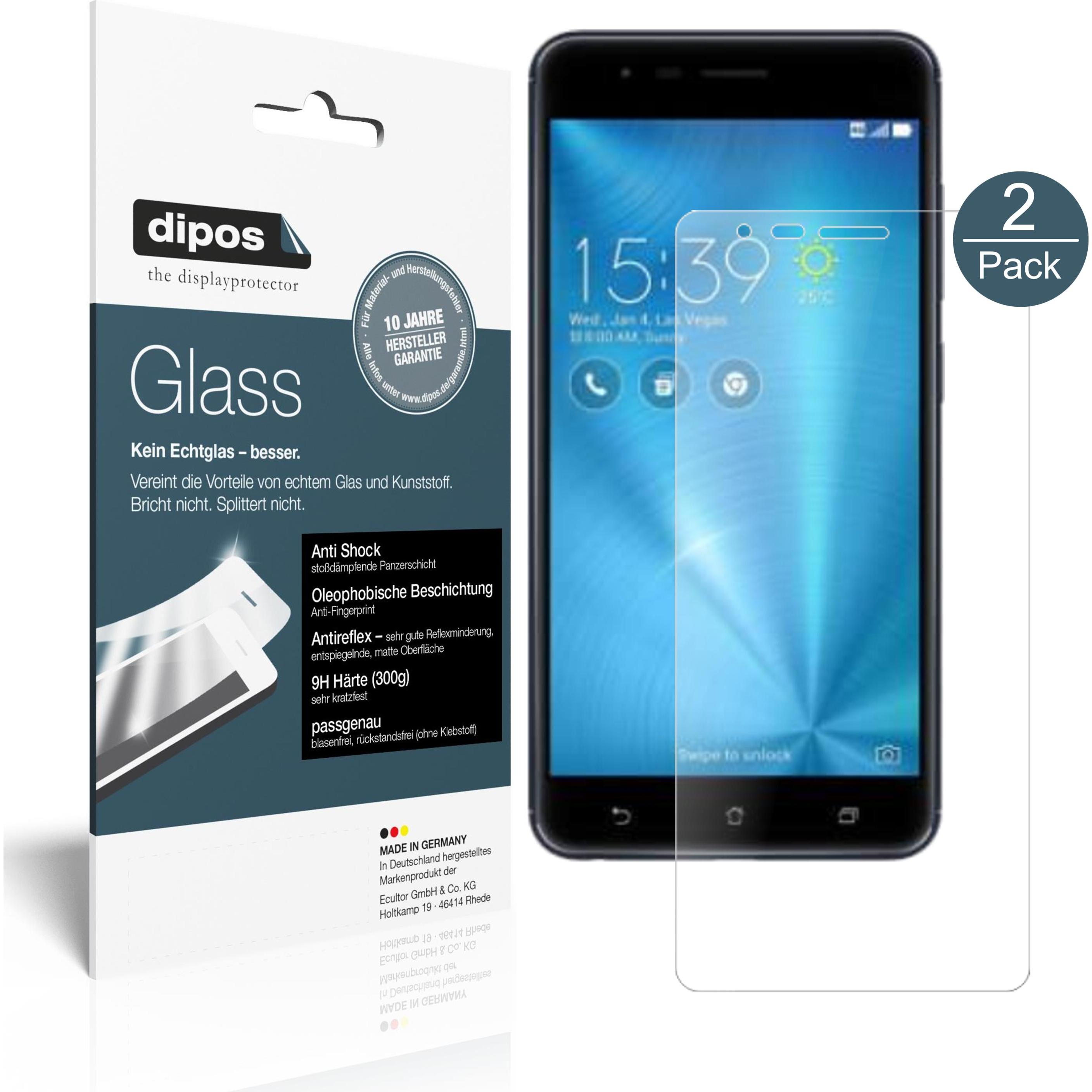 Dipos Displayschutz Anti-Shock (1 Stück, Asus Zenfone 3 Zoom), Smartphone Schutzfolie, Transparent
