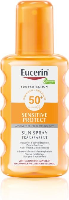 Produktbild Eucerin SUN Body Spray Sensitive Protect Transparent LSF 50+ (Sonnenspray, SPF 50, 200 ml, 211 g)