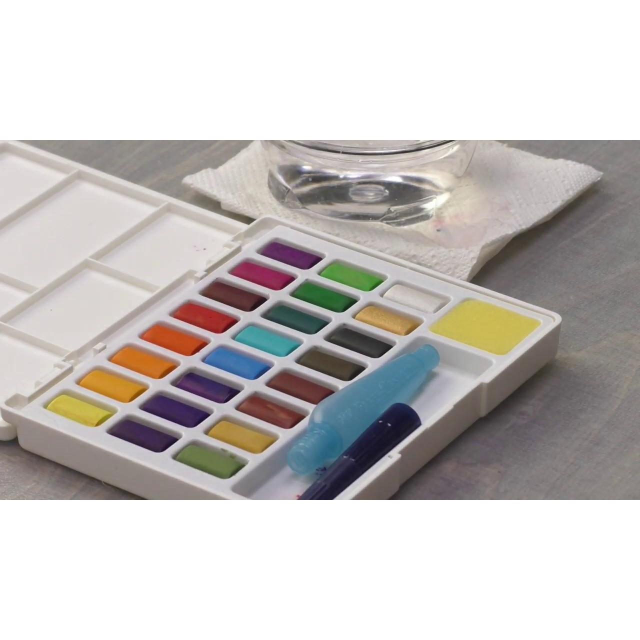 Thumbnail - Faber-Castell, Künstlerfarbe + Bastelfarbe, Aquarellfarben in Näpfchen (Mehrfarbig, 24 ml)